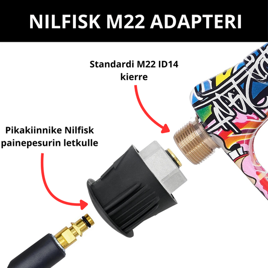 Nilfisk Painepesurin Adapteri – M22 Kierre
