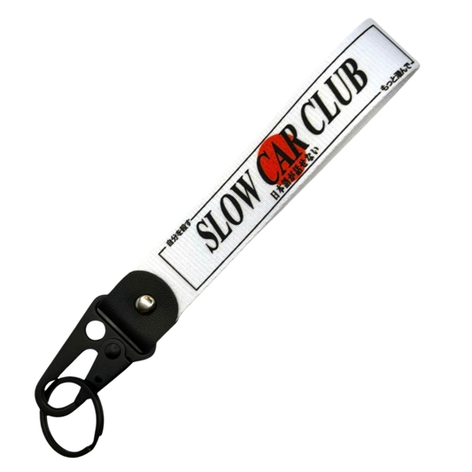 Slow car club avaimenperä valkoinen