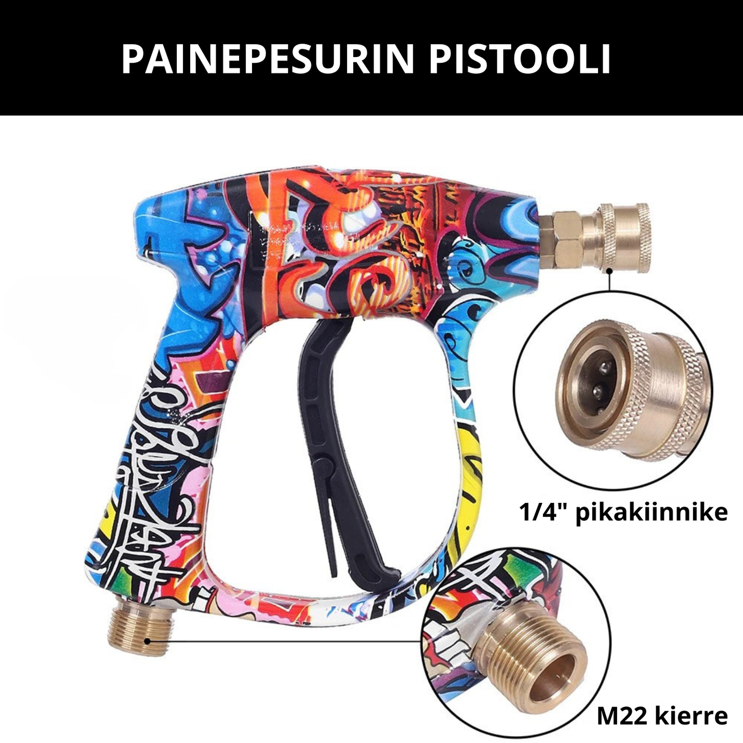 Painepesuri Pistooli Graffiti – M22 & 1/4" Pikakiinnike